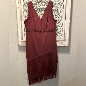 Idyllwind Women’s Suede Fringe Dress Size Large